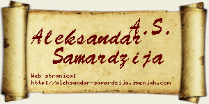 Aleksandar Samardžija vizit kartica